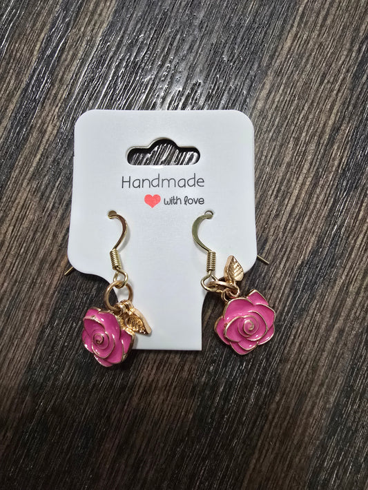 Blush Bloom Rose Earrings